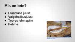 Esitlus brie juustust #2