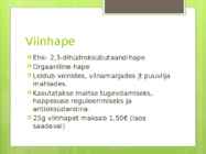 Viinhape ja õunhape #2