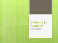 Viinhape ja õunhape