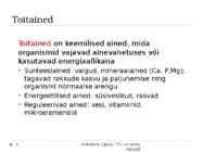 Toiduainete keemia #3