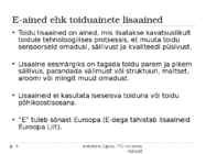 Toiduainete keemia #5