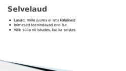 Selvelauast puuviljalauani #2