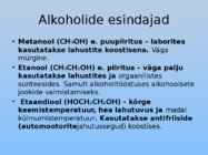 Orgaaniliste ainete põhiklassid ja nende iseloomulikud tunnused #13