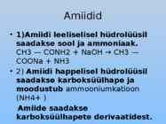 Orgaaniliste ainete põhiklassid ja nende iseloomulikud tunnused #43