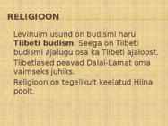 Tiibeti kultuur #3