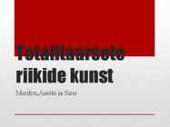 Totalitaarsete riikide kunst