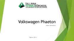 Volkswagen Phaeton esitlus