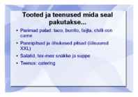 Toitlustusettevõte #4