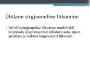 Ühtlane sirgjooniline liikumine #8