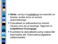 KVALITATIIVNE JA KVANTITATIIVNE UURIMISTÖÖ #5