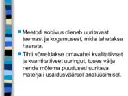 KVALITATIIVNE JA KVANTITATIIVNE UURIMISTÖÖ #8