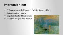 Impressionsim maalikunstist-kirjanduses ja muusikas #2
