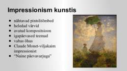 Impressionsim maalikunstist-kirjanduses ja muusikas #4