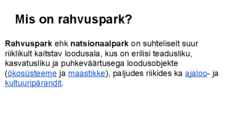 Eesti rahvuspargid #2