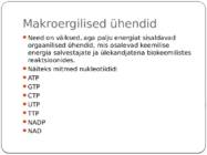Energia vahendamine organismis #2