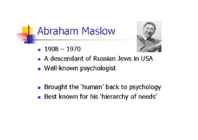 The Theory of Human Motivation #2