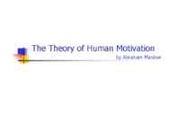 The Theory of Human Motivation
