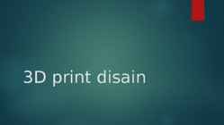 3D print disain