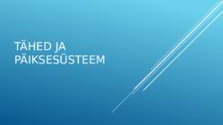 Tähed ja päiksesüsteem