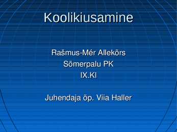 Koolikiusamine
