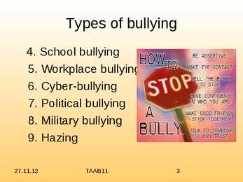 Presentatsioon Bullying #3