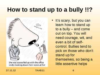 Presentatsioon Bullying #6