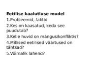 KUTSE-EETIKA #13