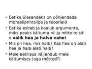 KUTSE-EETIKA #9