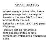 Laitse loss #2