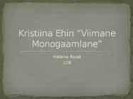 Kristiina Ehin-Viimane Monogaamlane