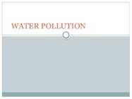 WATER POLLUTION