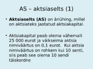 Ettevõtte õiguslikud vormid #12