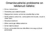Ettevõtlusega kaasnevad hüved-probleemid ja riskid #14