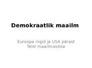 Demokraatlik maailm