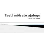 Eesti mõisate ajalugu