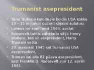 Lühikokkuvõte Harry S-Truman eluloost #12
