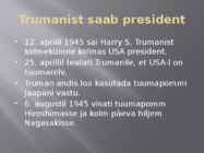 Lühikokkuvõte Harry S-Truman eluloost #13