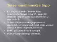 Lühikokkuvõte Harry S-Truman eluloost #14