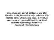 Manolito Prillipapa-raamatu kokkuvõte ja esitlus #12