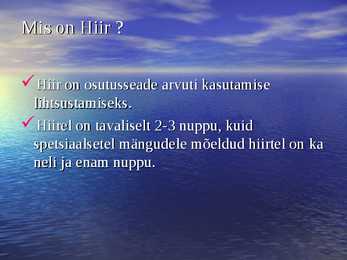 Hiir - PowerPoint esitlus #5