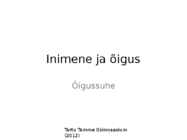 Inimene ja õigus