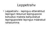 Lepingute täitmine #6