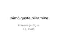Inimõiguste piiramine