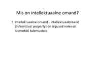 Intellektuaalne omand #2