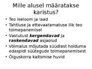 Inimene ja õigus-Karistusõigus #23