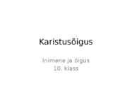 Inimene ja õigus-Karistusõigus