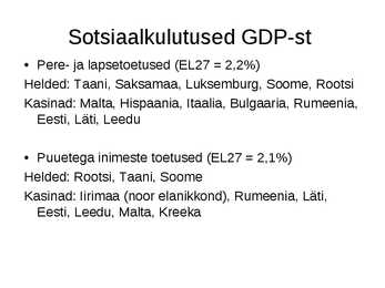 Sotsiaalpoliitika #11