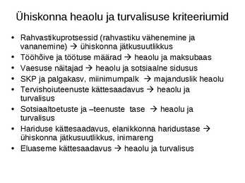 Sotsiaalpoliitika #5