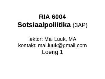 Sotsiaalpoliitika