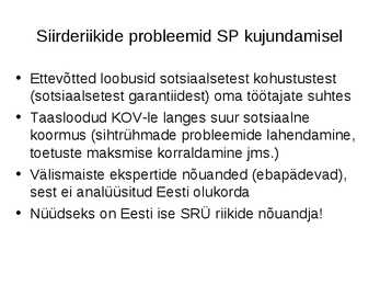 Sotsiaalpoliitika #14